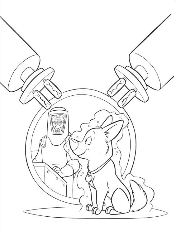 coloriage volt et le scientifique